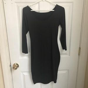 Black midi dress